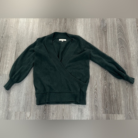 Elegant Green Ann Taylor Loft Wrap Sweater Sz S - Picture 1 of 7
